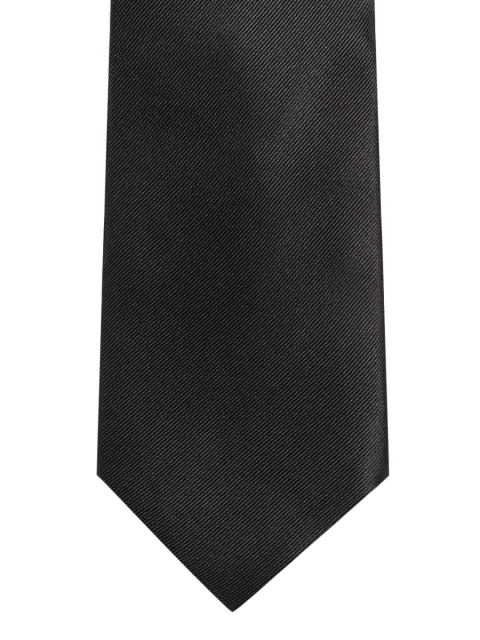 

MANGO MAN Black Solid Broad Tie