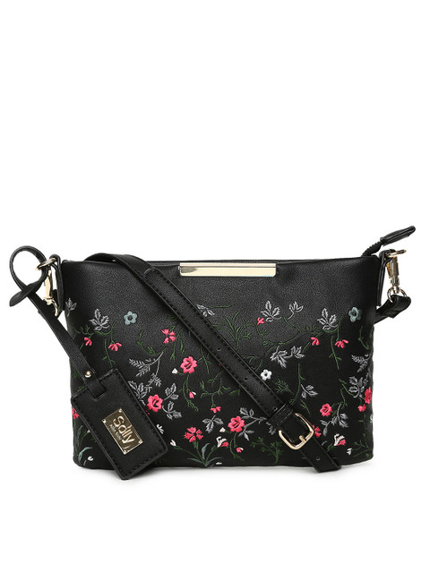 

Allen Solly Black Self Design Sling Bag