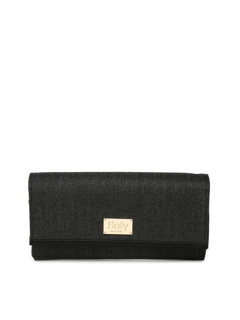 

Allen Solly Women Charcoal Grey Solid Two Fold Wallet