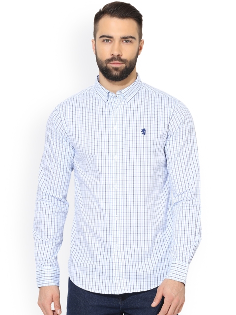 

Red Tape Men Blue Comfort Regular Fit Checked Casual Shirt