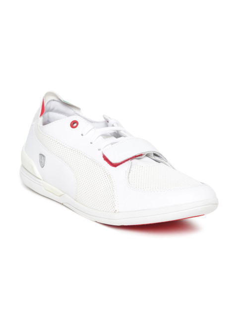 

Puma Men White Driving Power 2 Low SF Black Out Leather Sneakers