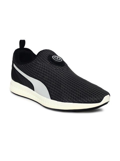 

Puma Men Black Disc Sleeve Ignite Knit Slip-On Sneakers
