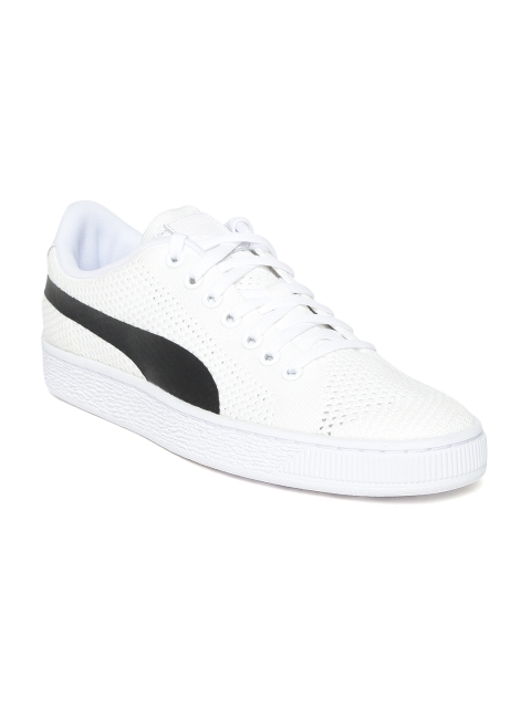 

Puma Unisex White Basket Classic evoKNIT Sneakers