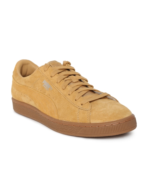

Puma Unisex Tan Brown Basket Classic Weatherproof Taffy Suede Sneakers
