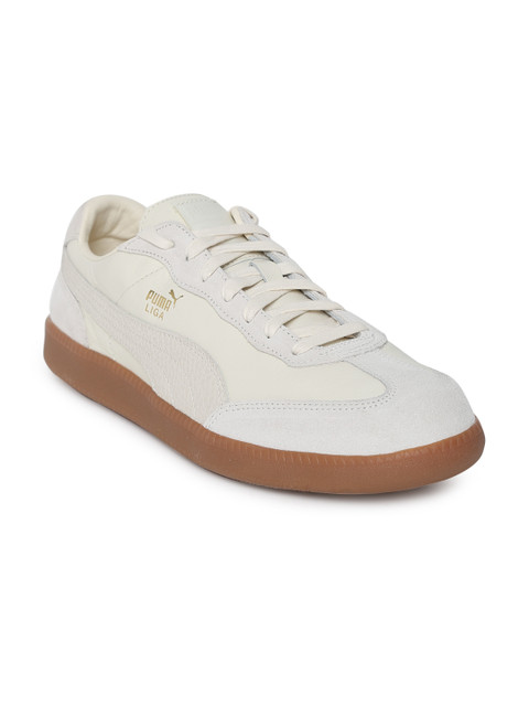 

Puma Unisex Off-White Liga Whisper Leather Sneakers