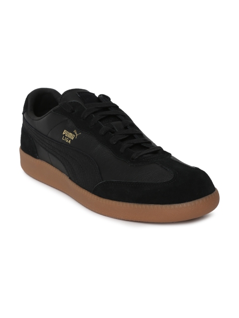 

Puma Unisex Black Liga Leather Sneakers