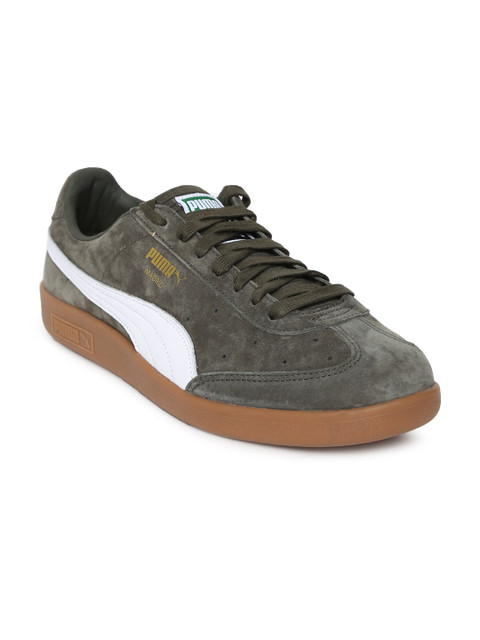 

Puma Unisex Olive Green Madrid Suede Sneakers