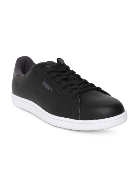 

Puma Men Black Smash Perf IDP Leather Sneakers
