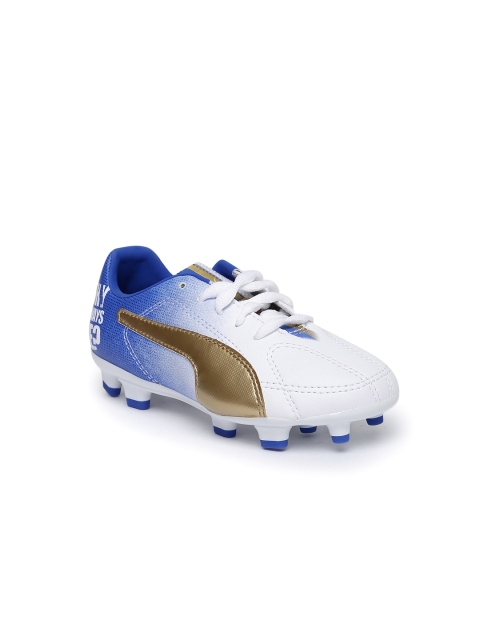 

Puma Unisex White MB 9 FG Jr Football Shoes