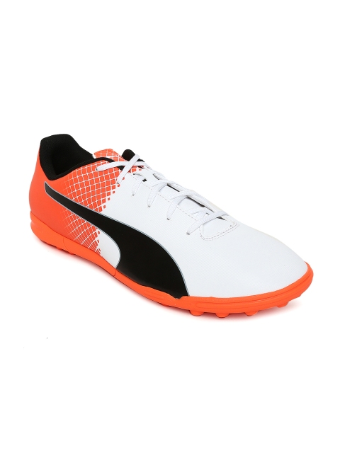 

Puma Men White & Orange Printed evoSPEED 5.5 TT Football Shoes