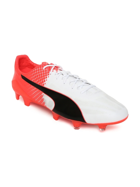 

Puma Men White & Coral evoSPEED SL II FG Football Shoes