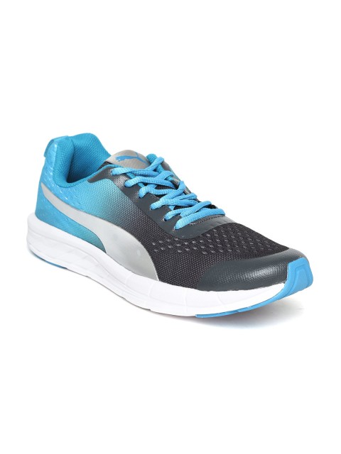 

Puma Unisex Charcoal Grey & Blue Radiance IDP Dark Shadow Running Shoes