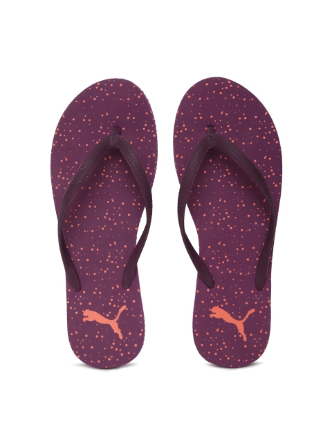 Puma Women Purple Printed First Dots IDP Flip-Flops available at myntra for Rs.419