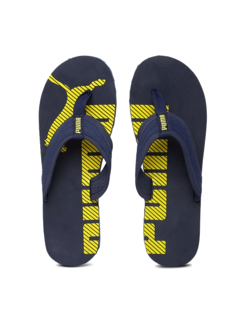 

Puma Unisex Blue & Yellow Thong Flip Flops