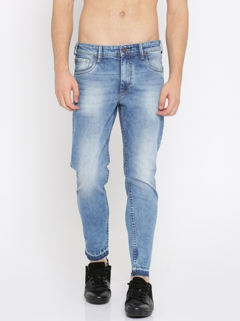 

Moda Rapido Men Blue Slim Fit Cropped Mid-Rise Clean Look Stretchable Jeans
