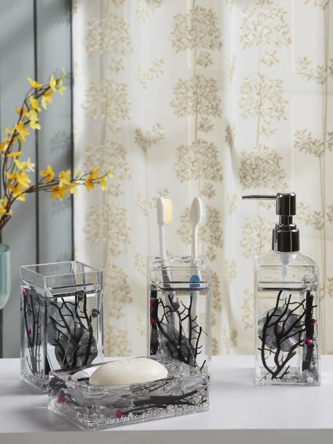 

OBSESSIONS Set Of 4 Off-White Solid Bath Accessories