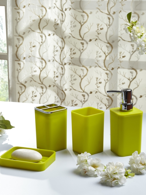 

OBSESSIONS Set Of 4 Green Solid Bath Accessories