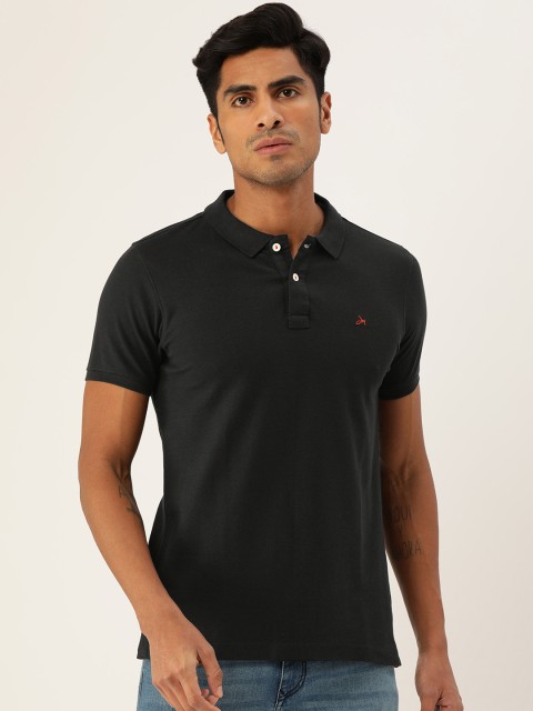 

John Miller Hangout Men Black Solid T-shirt