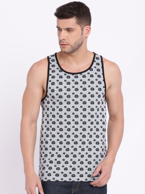 

Indigo Nation Street Men Grey Printed Round Neck T-shirt