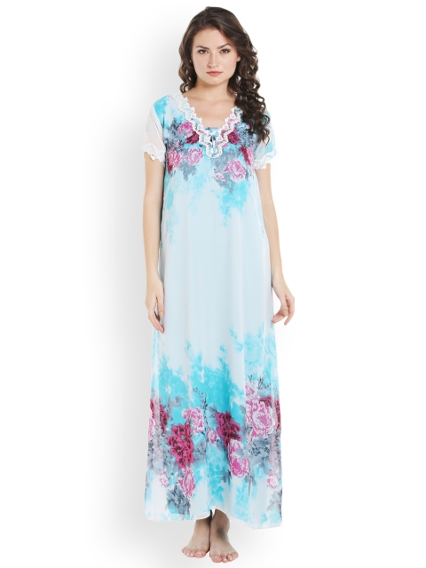 

Sand Dune Blue Printed Nightdress 5493