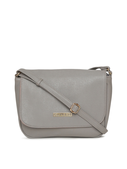 

Caprese Grey Solid Sling Bag