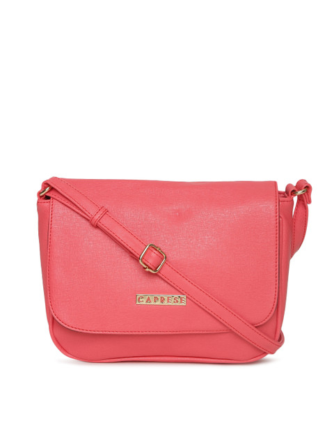 

Caprese Coral Solid Sling Bag