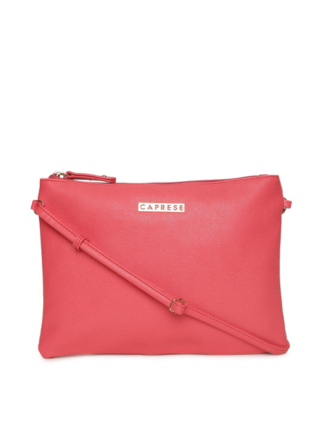 

Caprese Pink Solid Sling Bag