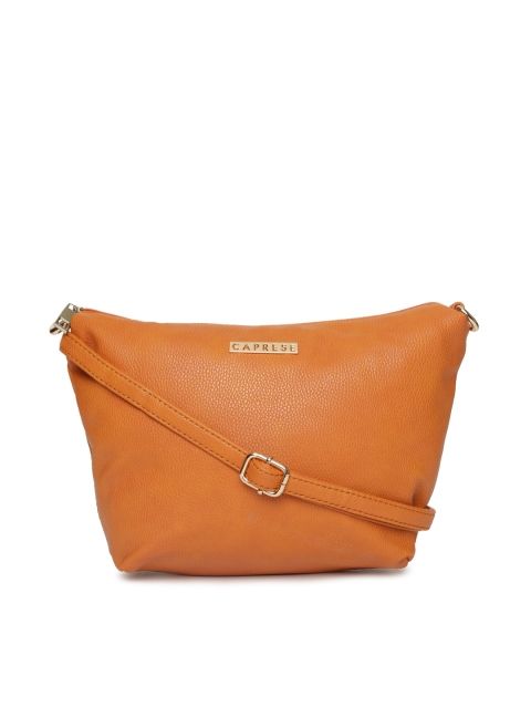 

Caprese Orange Solid Sling Bag