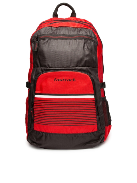 

Fastrack Unisex Red & Grey Colourblocked Backpack