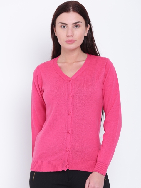 

Park Avenue Woman Pink Solid Cardigan