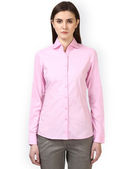 

Park Avenue Women Red Regular Fit Solid Casual Shirt