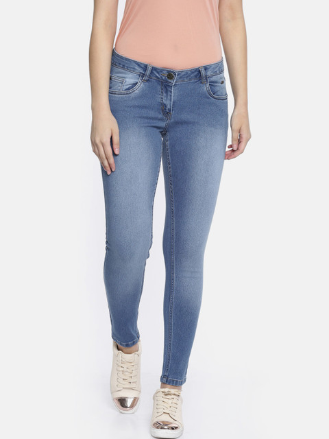 

Park Avenue Women Blue Super Skinny Fit Mid-Rise Clean Look Stretchable Jeans