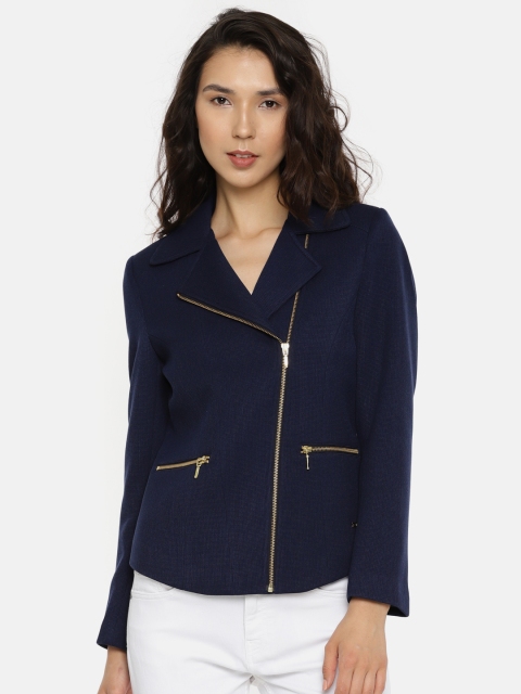 

Park Avenue Women Blue Solid Tailored Jacket