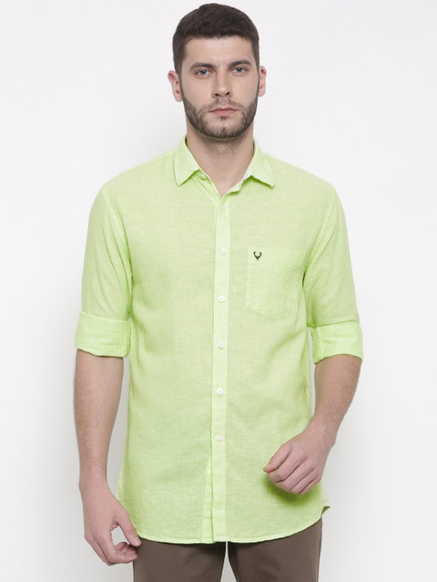 

Allen Solly Men Green Sport Regular Fit Solid Casual Shirt