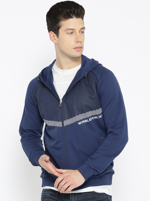 

Solly Sport Men Navy Blue Printed Hooded Sweatshirt