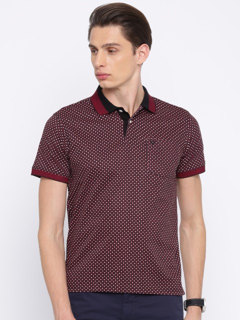 

Allen Solly Men Black & Red Printed Polo T-shirt