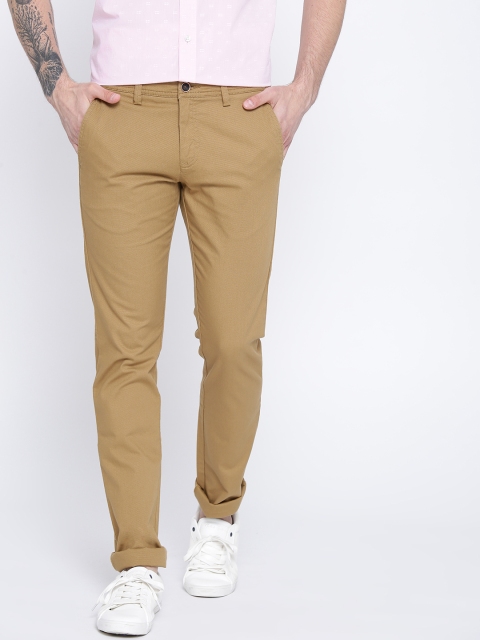 

Allen Solly Men Khaki Ultra Slim Fit Solid Regular Trousers