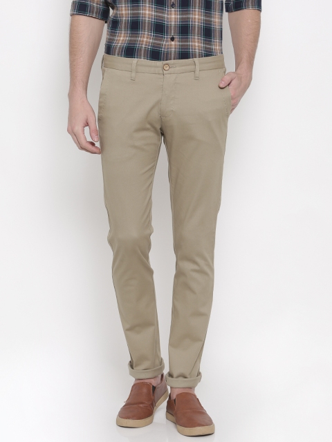 

Allen Solly Men Khaki Smart Slim Fit Solid Regular Trousers