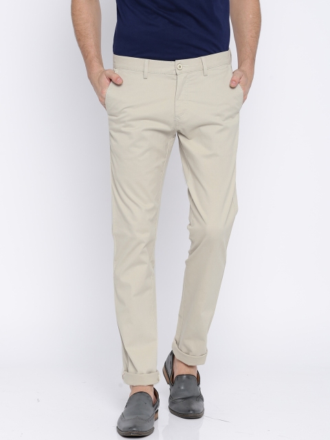 

Allen Solly Men Beige Smart Slim Fit Solid Chinos