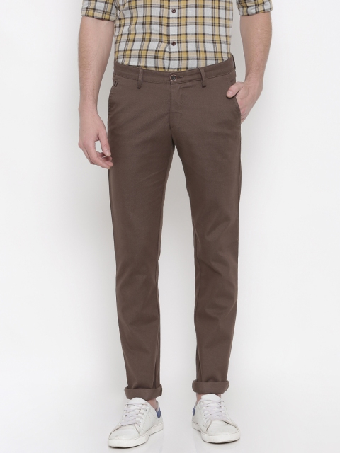 

Allen Solly Men Brown Smart Slim Fit Solid Chinos