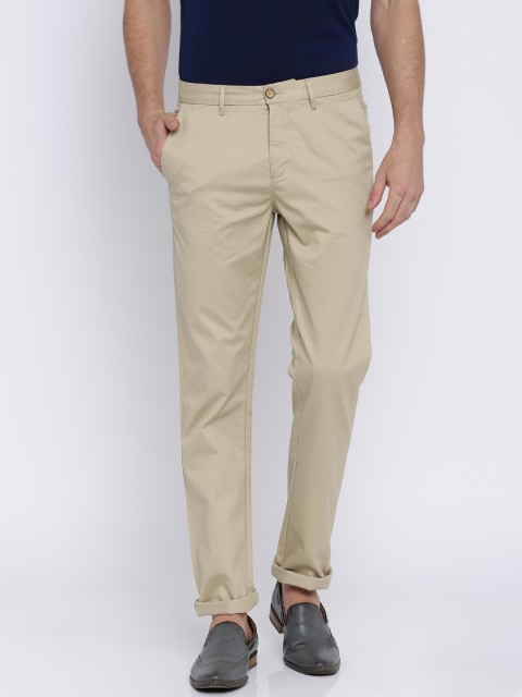 

Allen Solly Men Beige Custom Regular Fit Solid Regular Trousers