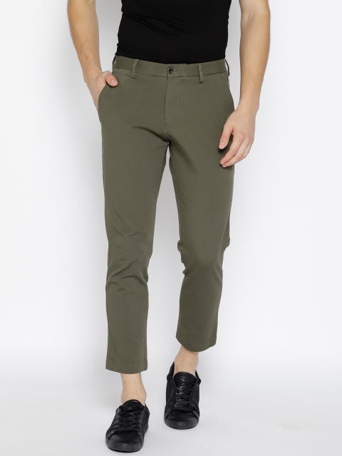 

Solly Sport Men Olive Green Regular Fit Solid Regular Trousers