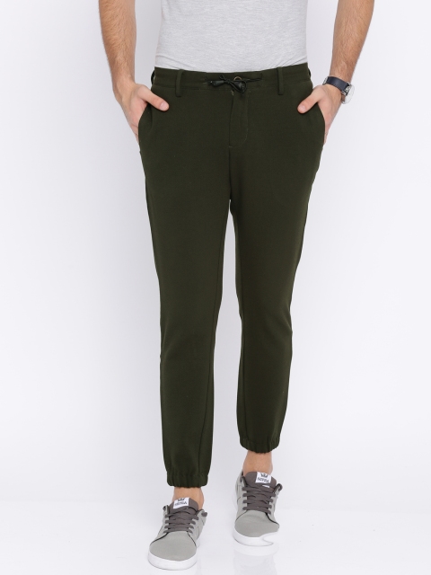 

Solly Sport Men Olive Green Smart Regular Fit Self Design Regular Trousers