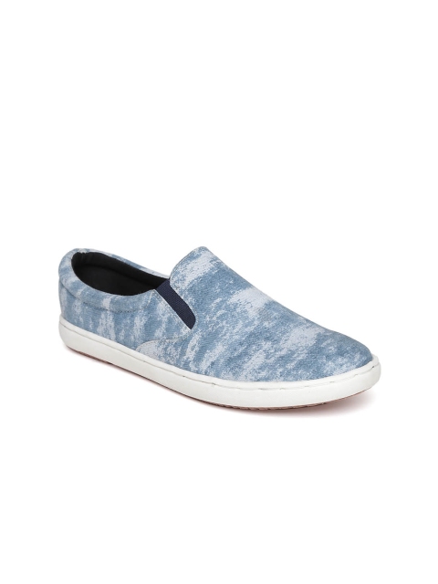 

Carlton London Women Blue Printed Slip-Ons