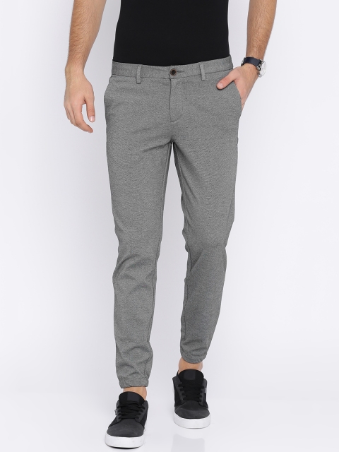 

Solly Sport Men Grey Smart Slim Fit Self Design Joggers