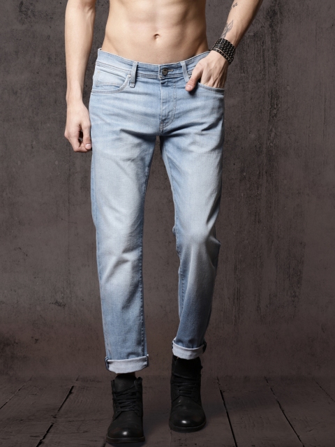 

Roadster Men Blue Slim Fit Mid-Rise Clean Look Stretchable Cropped Jeans