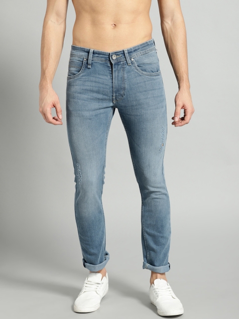 

Roadster Men Blue Skinny Fit Mid-Rise Low Distress Stretchable Jeans