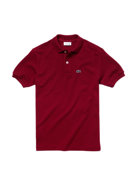 

Lacoste Boys Maroon Solid Polo Collar T-shirt