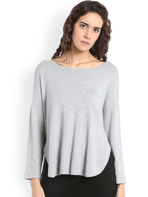 

Vero Moda Women Grey Melange Solid Sweater