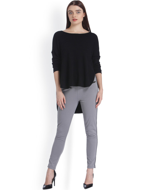 

Vero Moda Women Black Solid Pullover